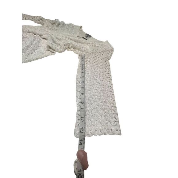 JM Collection Womans embroidered top Sz M Bright White NWT - Picture 8 of 8